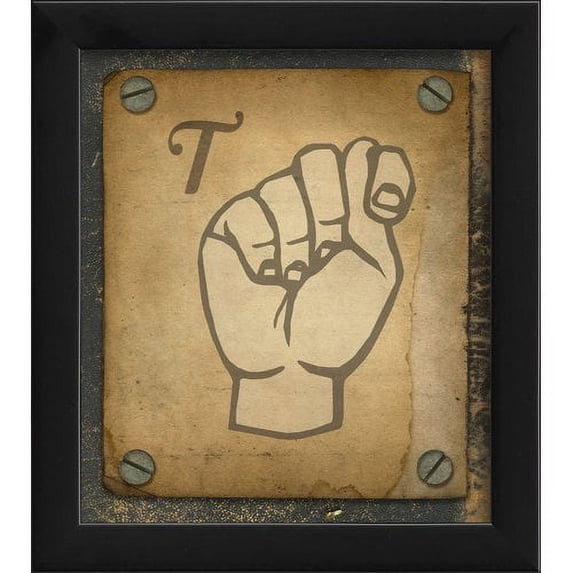 The Artwork Factory Sign T Framed Graphic Art