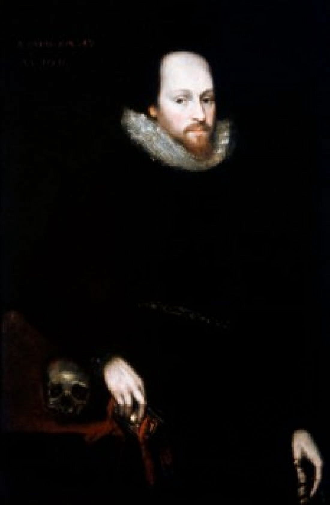 The Ashbourne Portrait 1612 Artist Unknown The Folger Shakespeare Library Canvas Art - (24 x 36)