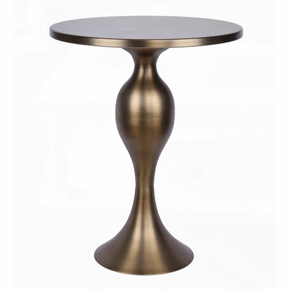 The Ashland 24" Contemporary Metal Accent Table in Matte Golden Bronze from Grandview Gallery by LumiSource