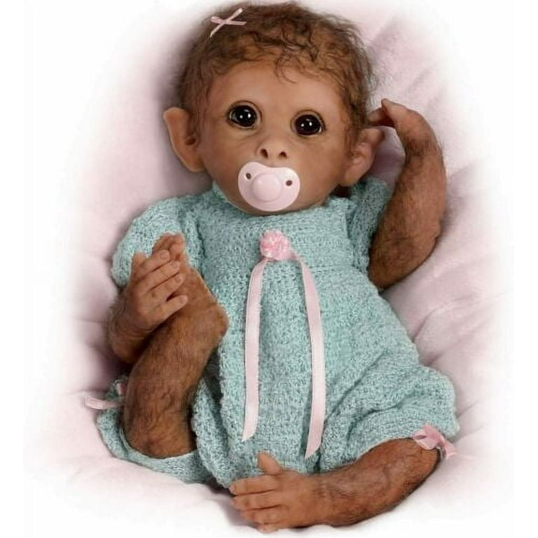 Ashton-Drake Galleries Realistic Reborn Baby Monkey Doll, Full