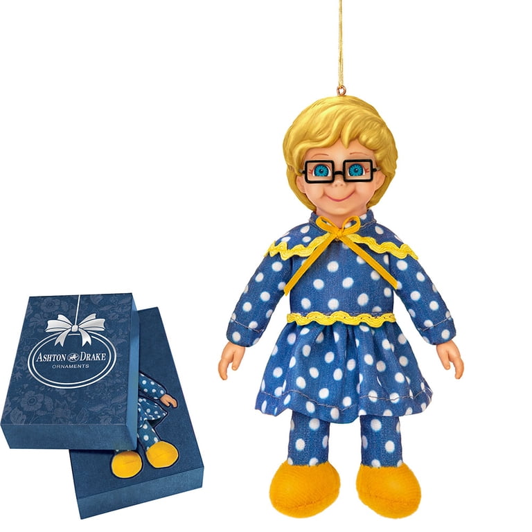Ashton-Drake Mrs. Beasley Plush Doll Ornament, 5.5-inches, Speaks