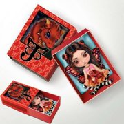 The Ashton-Drake Galleries The Dragonling Darlings Matchbox Collection Issue #1 "Ruby" Handcrafted Resin Figure with Fire Fairy Wings & Glitter Accents by Jasmin Becket-Griffith 3-Inches