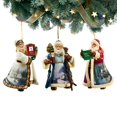thumbnail image 1 of The Ashton-Drake Galleries Victorian Winter Scenes Santas Ornament Collection Issue #23 Painter of Light Artistry Christmas Decoration Set of 3 by Thomas Kinkade 12-inches, 1 of 1