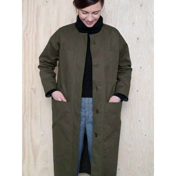 The Assembly Line Paper Sewing Pattern Lab Coat - Coats for Women