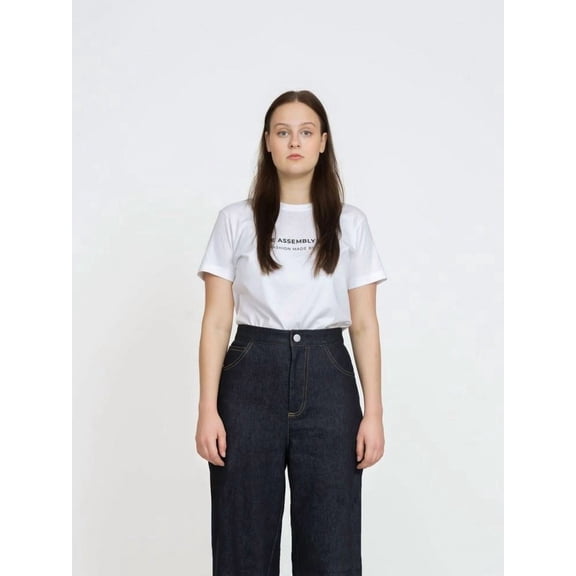 The Assembly Line Paper Sewing Pattern Wide Leg Jeans - Trousers for Women