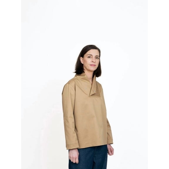 The Assembly Line Paper Sewing Pattern Wrap Collar Shirt - Tops for Women