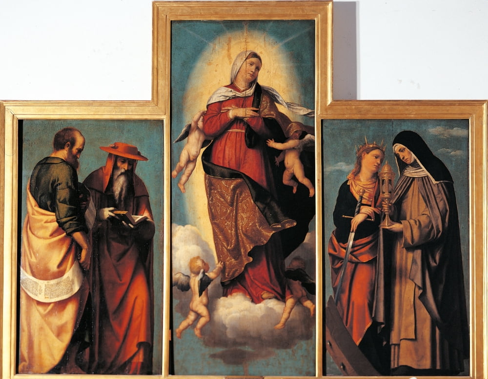 The Assumption Of The Virgin With St Jerome Canvas Art -  (24 x 18)