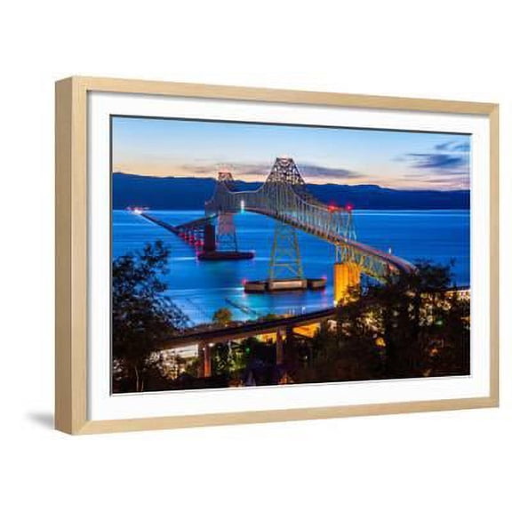 The AstoriaMegler Bridge over the Columbia River, Astoria, Oregon, USA, Scenic Framed Art Print Wall Art by Mark A Johnson Sold by Art.Com