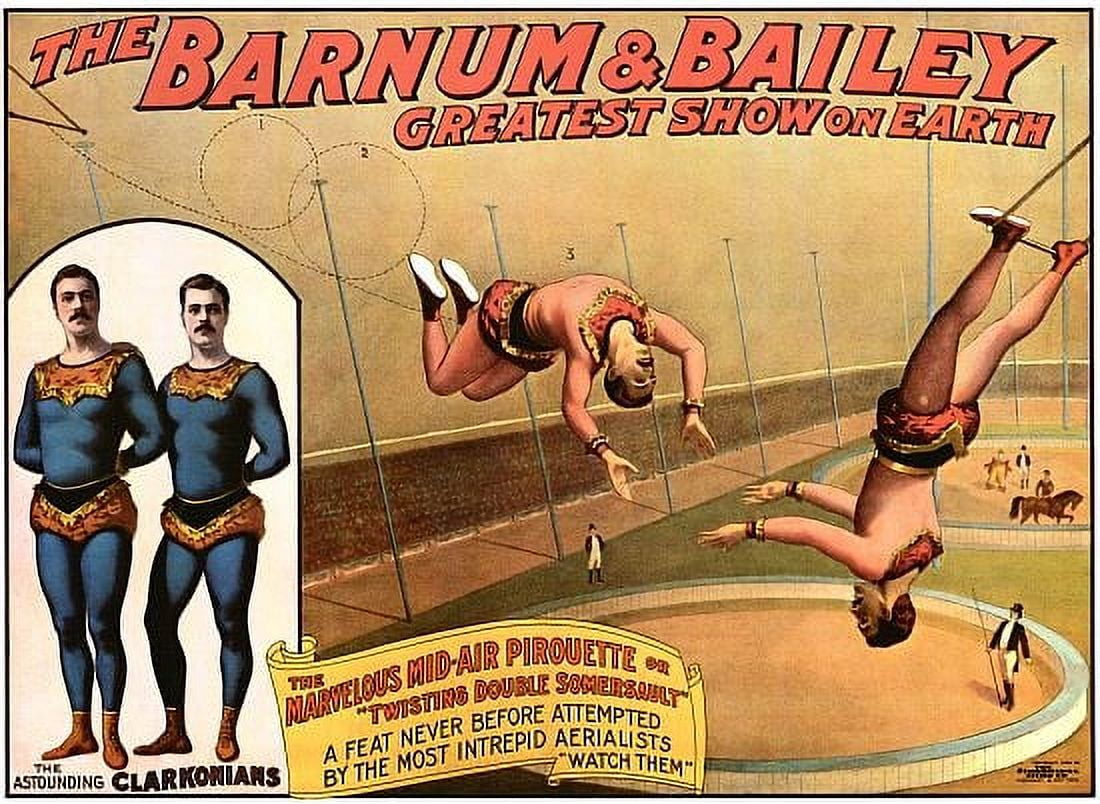 The Astounding Clarkonians Circus Canvas Art - (18 x 24)