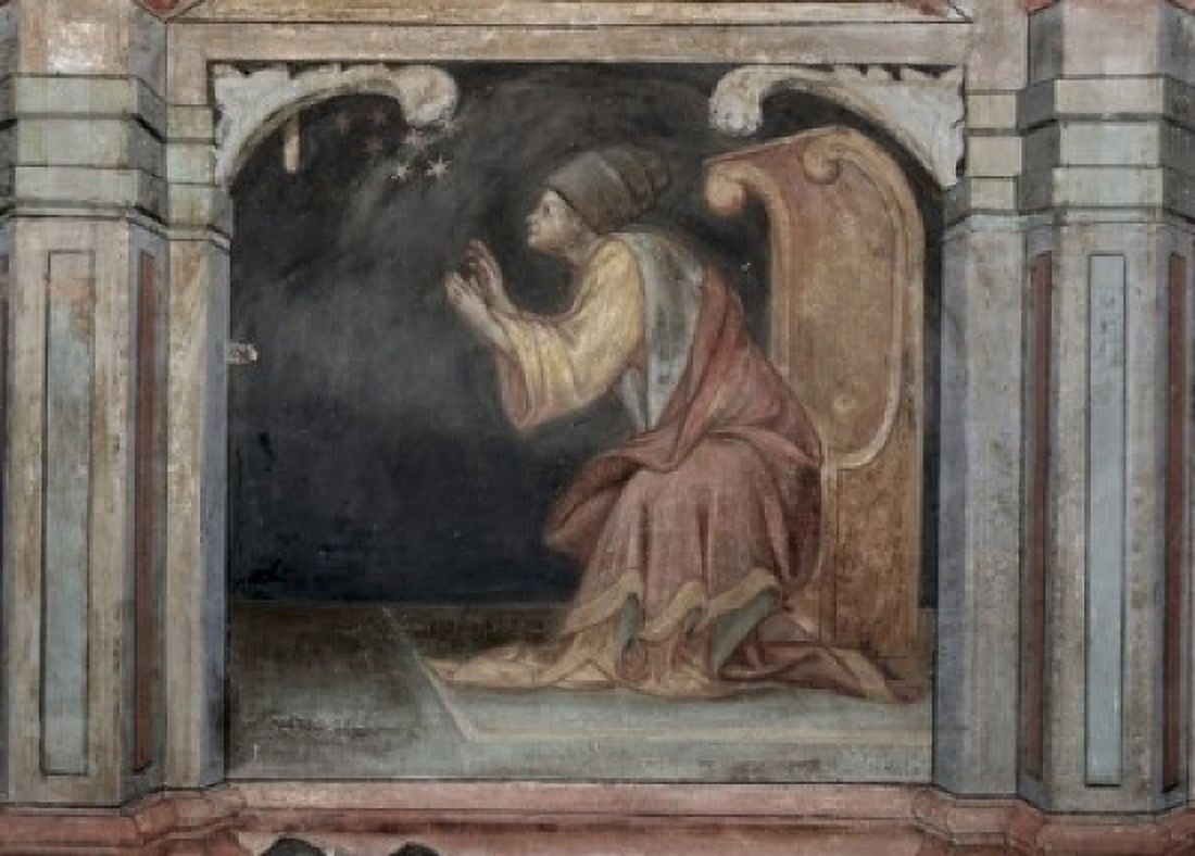 The Astrologer Artist Unknown (Italian) Fresco Palazzo della Ragione Padua Italy Canvas Art - (24 x 36)