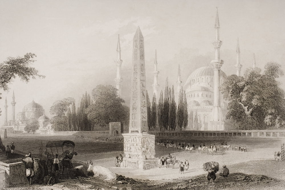 The Atmeidan Or Hippodrome Constantinople Engraved By GK Richardson After WH Bartlett Canvas Art - Ken Welsh Design Pics (18 x 12)