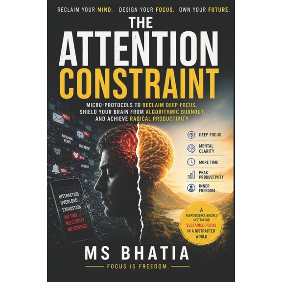 The Attention Constraint RECLAIM YOUR MIND. DESIGN YOUR FOCUS. OWN YOUR FUTURE: Micro-Protocols to Reclaim Deep Focus, S, (Paperback)