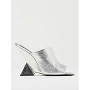 The Attico Heeled Sandals Woman Silver Woman