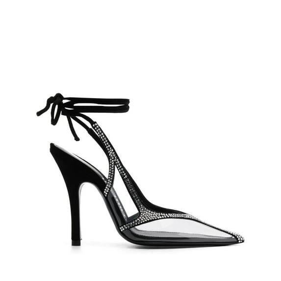 The Attico Ladies Silver Venus 100Mm Embellished Pumps, Brand Size 36 ( US Size 6 )