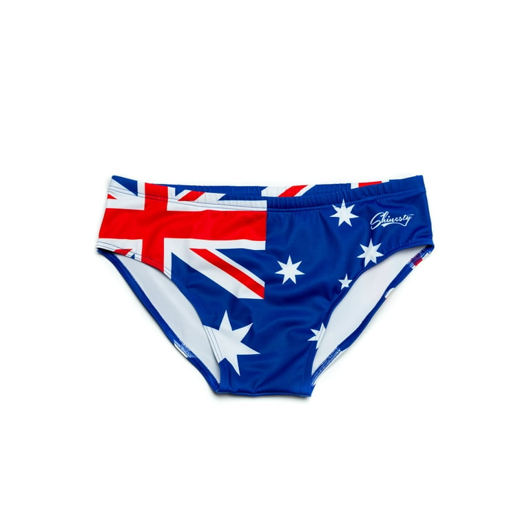 The Aussies Shinesty Australian Flag Swim Briefs 2X Walmart