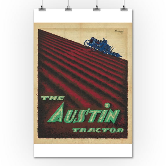 The Austin Tractor Vintage Poster (artist: Loupot) USA c. 1928 (36x54 Giclee Gallery Print, Wall Decor Travel Poster)