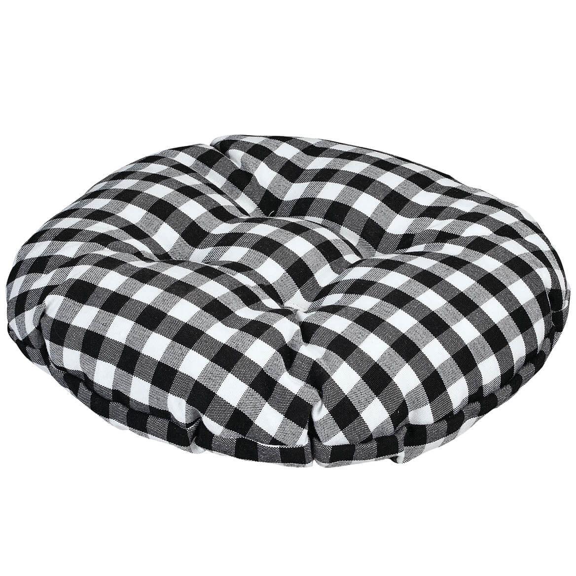 OakRidgeTM Ava Bar Stool Cushion, Round Seat Pad Cover, Black