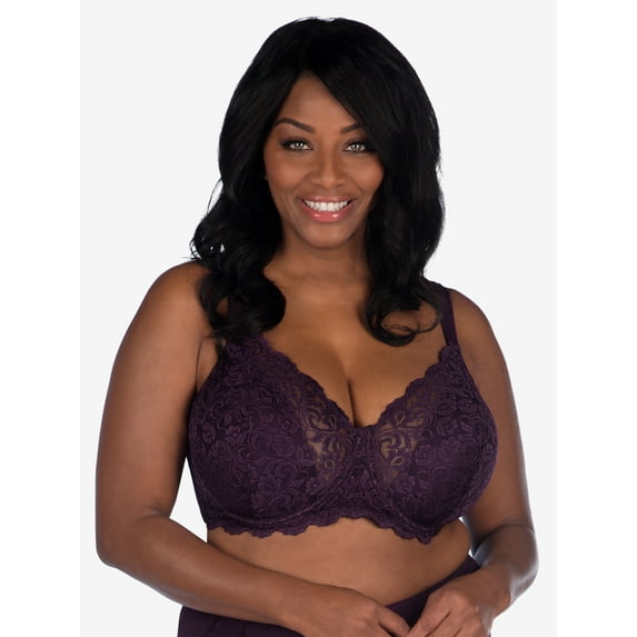 Leading Lady, The Ava, Lace Bra, Underwire Lightly Padded Cups, Smoothing Sides, Adjustable, Padded Straps, Lift and Shape (Women's & Women's Plus)