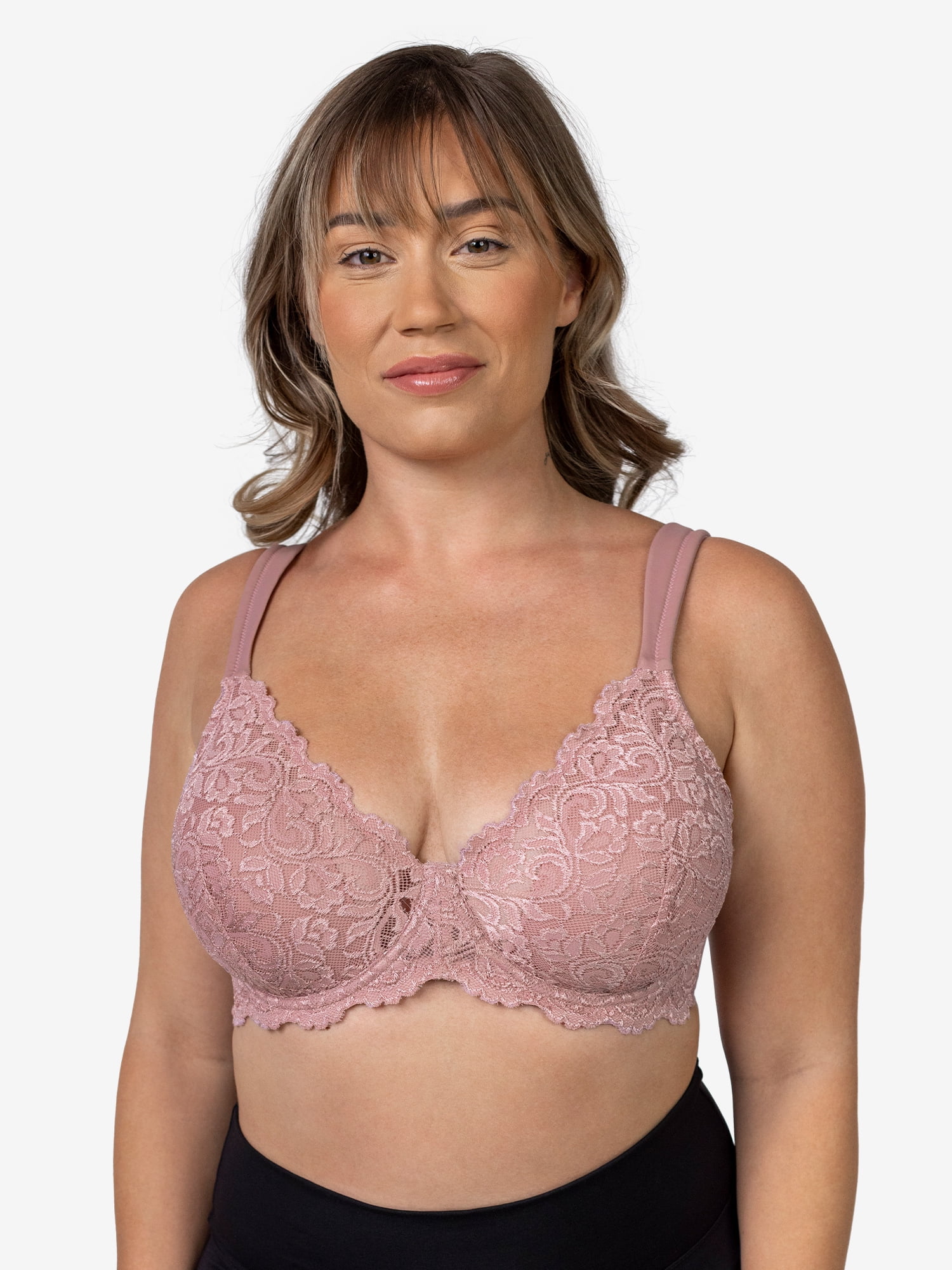 Leading Lady, The Ava, Lace Bra, Underwire Lightly Padded Cups, Smoothing Sides, Adjustable, Padded Straps, Lift and Shape (Women's & Women's Plus)