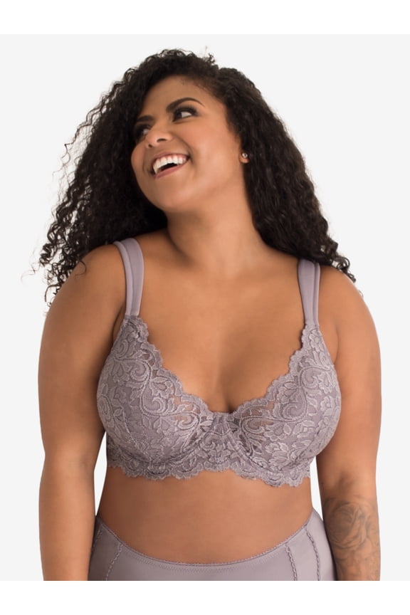 , The Ava, Lace Bra, Underwire Lightly Padded Cups, Smoothing Sides, Adjustable, Padded Straps, Lift and Shape (Women's & Women's Plus)