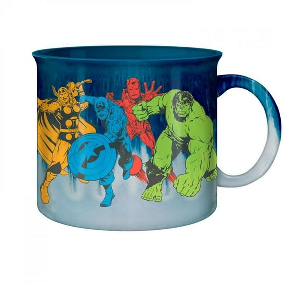 The Avengers 890420 20 oz Retro Art Glazed Ceramic Camper Mug