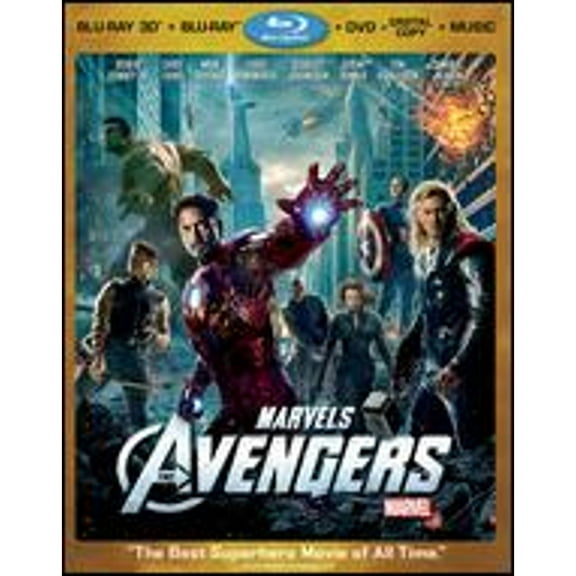 Pre-Owned Marvel's The Avengers [4 Discs] [3D/2D] [Blu-ray/DVD] (Blu-ray 0786936849509) directed by Joss Whedon