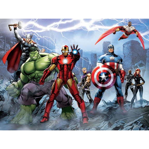 The Avengers Diamond Art Painting Kits, Diamond Art, Full Drill 5d Diamond Dots Kits Gem Art for Adults Wall Home Decor(12"x16")