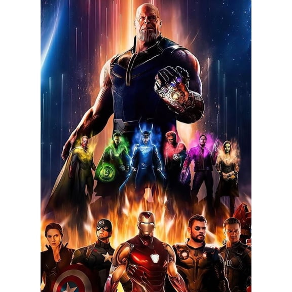 The Avengers Diamond Painting Kits for Adults,Diamond Art Kits for Adults, Gem Art Kits for Adults for Gift Home Wall Decor 16x12inch