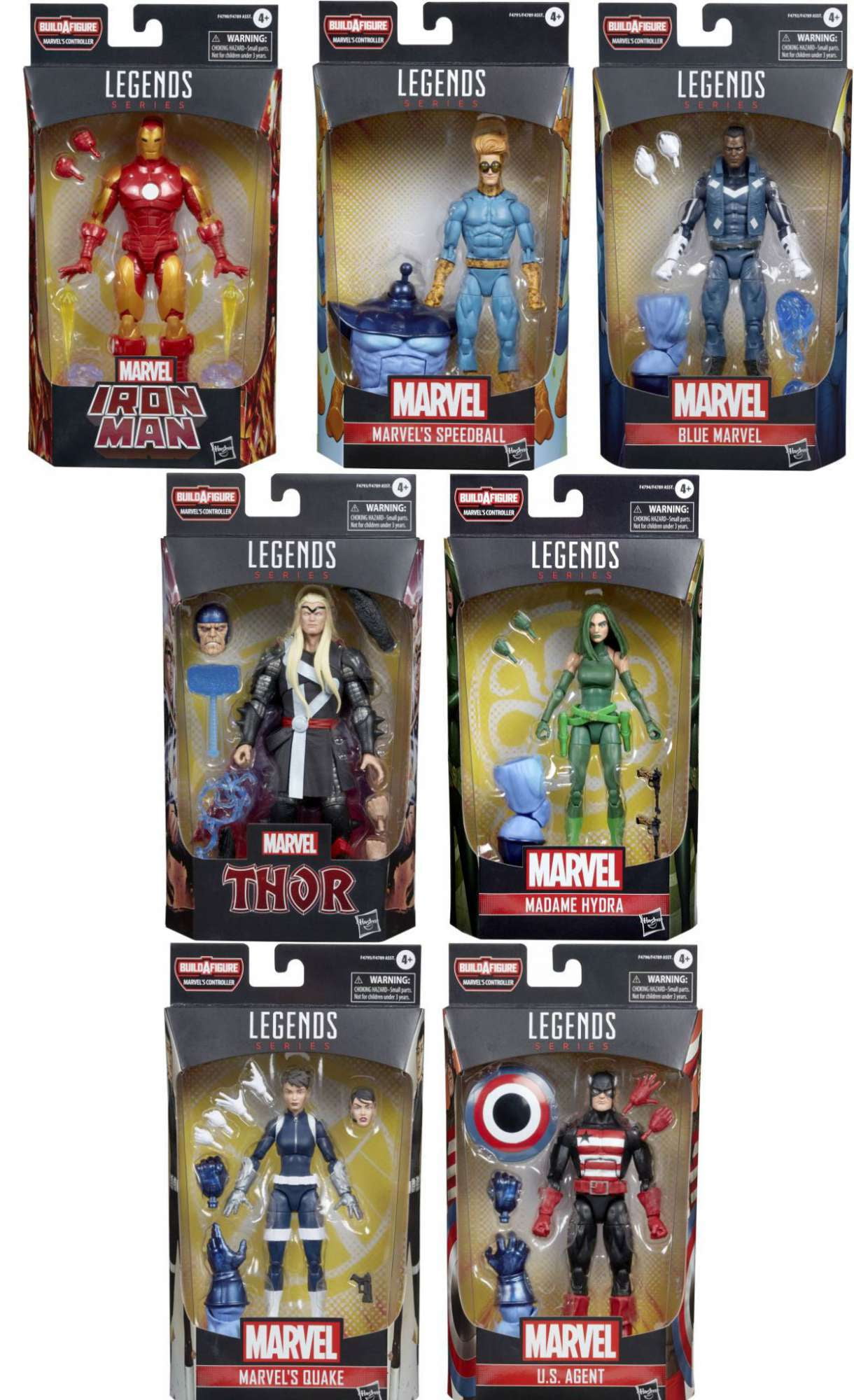 Hasbro Marvel The Avengers Legends Series Action Figures, Set of 7