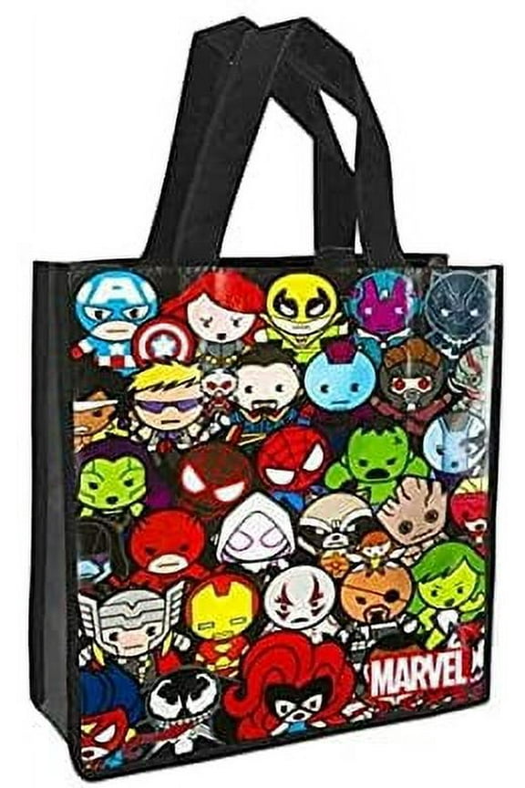 The Avengers / Marvelverse Black Reusable Polypropylene Tote Bag, 13 x 15 inch