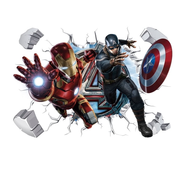 3D Wall Breaking Removable Stickers for Kids Rooms Bedroom Dorm Decor 15.7 inches x 23.7 inches