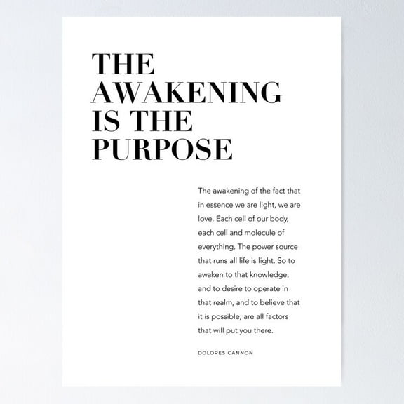 The Awakening Is The Purpose Poster- Unframed Poster | Wall Art | Perfect For Home Decor & Gifts, 8x12