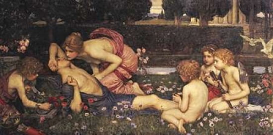 The Awakening of Adonis Canvas Art - John William Waterhouse (10 x 20)