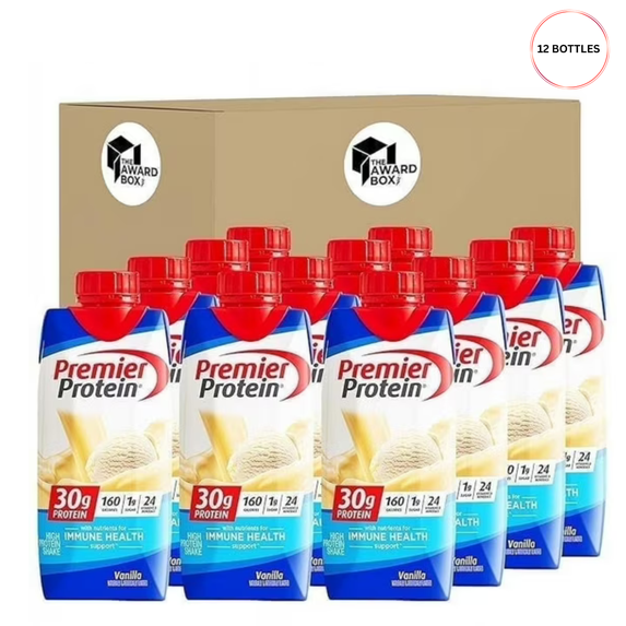 The Award Box Premier Protein Shake Vanilla 11 Fl oz. 30g Protein 12 Pack