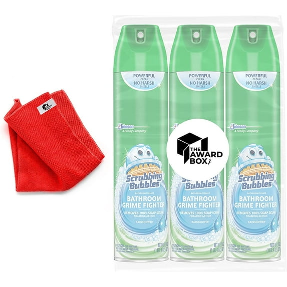 The Award Box Scrubbing Bubbles Bathroom Grime Fighter Rainshower 25 oz - 3 Pack