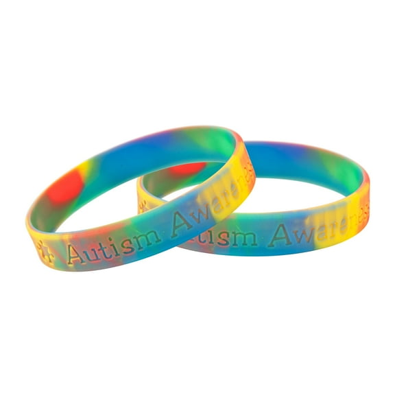 The Awareness Company Autism Awareness Silicone Medical ID Bracelet, 25 Pack