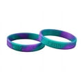 thumbnail image 1 of The Awareness Company Bulk Sexual Assault Awareness Teal & Purple Silicone Bracelets 25 Pack, 1 of 2
