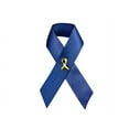 thumbnail image 1 of The Awareness Company Colon Cancer Dark Blue Satin Ribbon Awareness Pins, 100 Pin Pack, 1 of 3