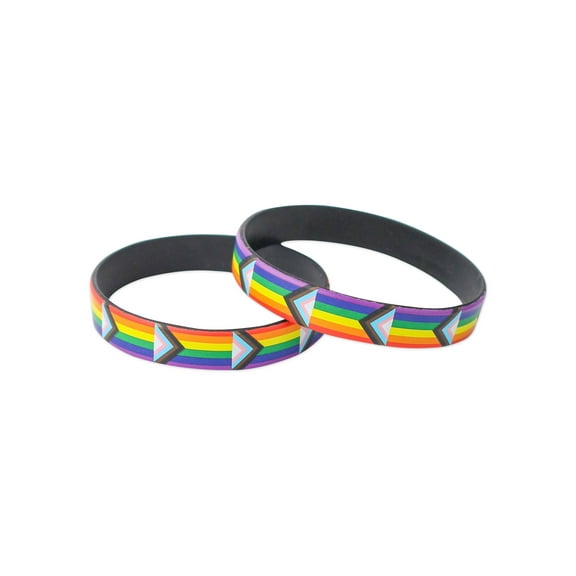 The Awareness Company Daniel Quasar Flag Silicone Bracelet Wristbands 25-Pack
