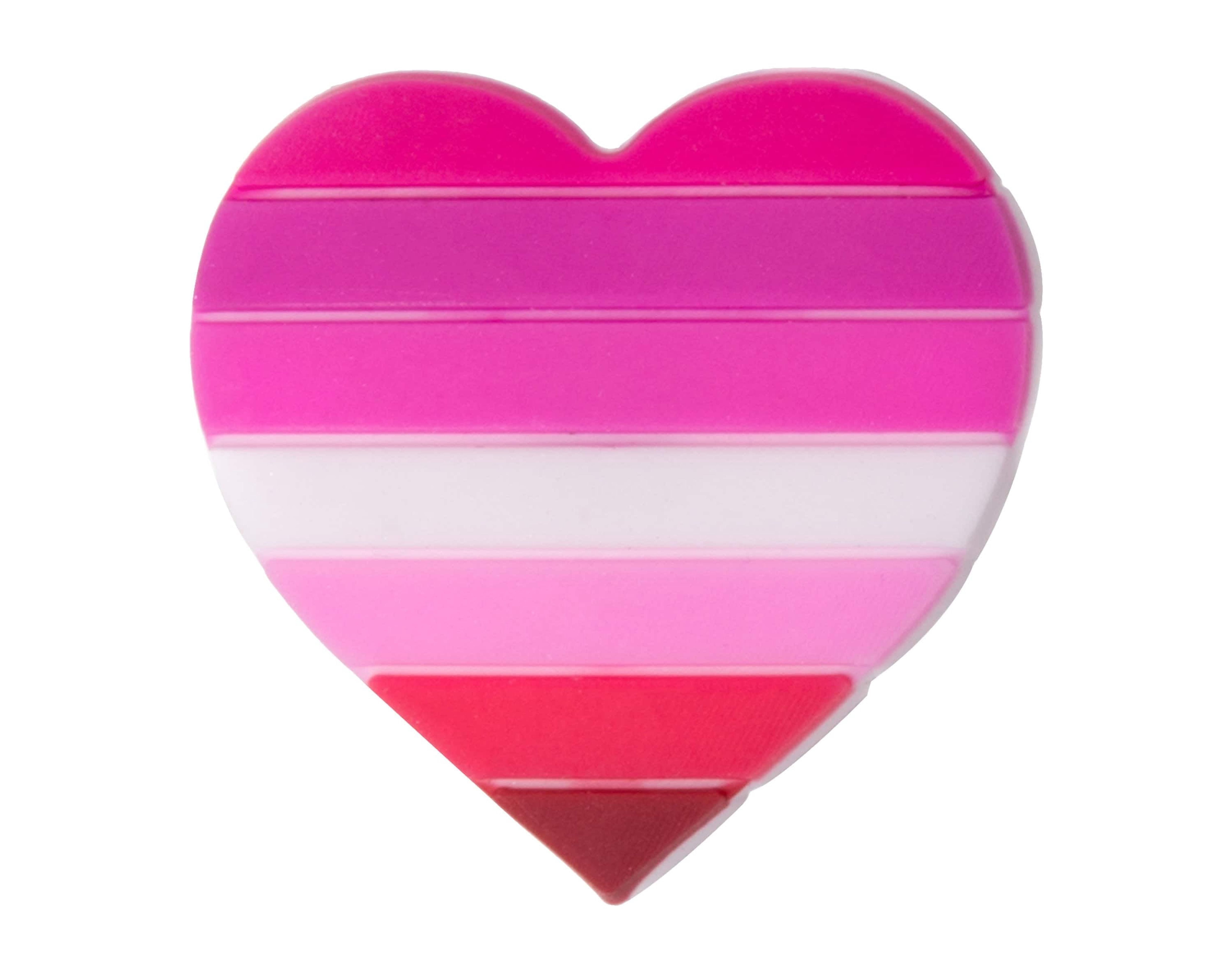 The Awareness Company Lesbian Pride Heart Silicone Pins, 25 Pieces ...