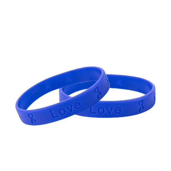 The Awareness Company Silicone Awareness Medical ID Bracelet, Periwinkle (25 Pack)