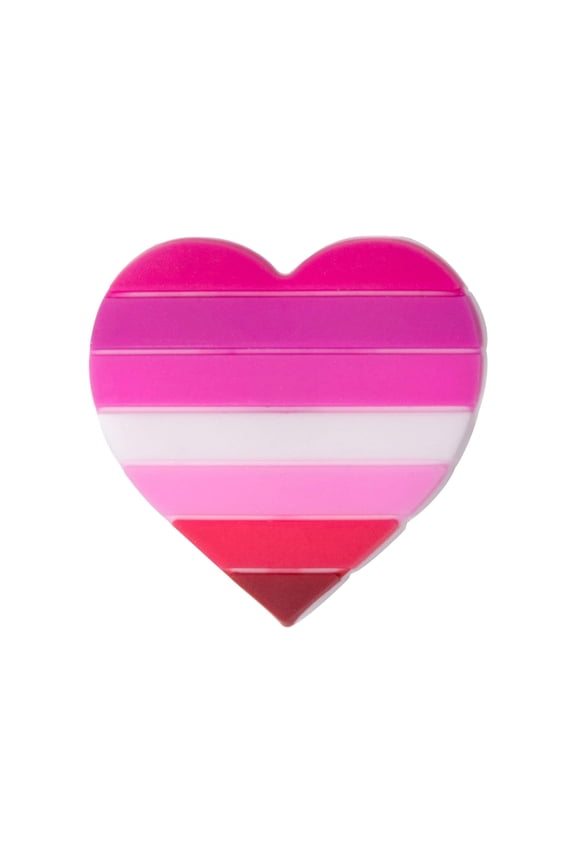 Silicone Lesbian Pride Heart Button Pin