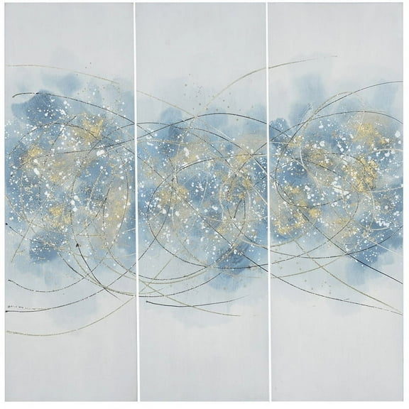 The Azul Blue Cotton 15.7x1.5x47.2" Transitional Style