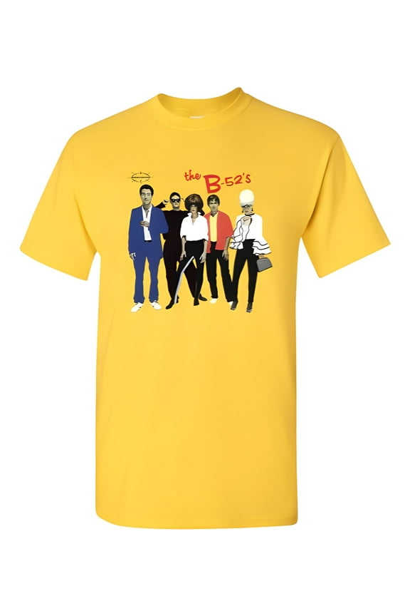 The B-52's Men's Album Cover T-Shirt Yellow Small | Officially Licensed Merchandise