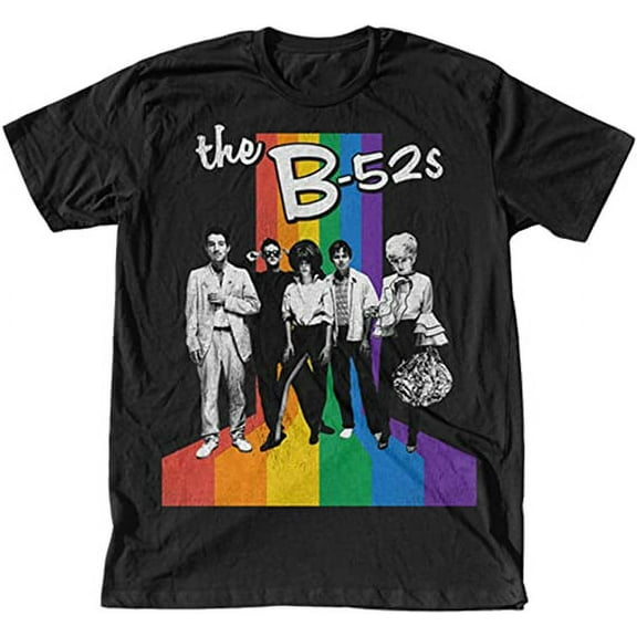 The B-52's Men's Retro Rainbow Slim-Fit T-Shirt M