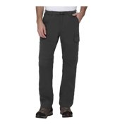 The B.C. Clothing Co. Men's Belted Stretch Convertible Cargo Pant, Pants Convert to Shorts US, Waist Inseam, Large, 30, Regular, Regular, Gray