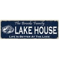 thumbnail image 1 of The BROOKS Family Lake House Sign 8x24 Metal Fishing Cabin Decor 108240101077, 1 of 1