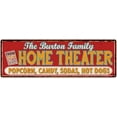 thumbnail image 1 of The BURTON Family Home Theater Sign Gift 6x18 Metal Movies Decor 106180100255, 1 of 1