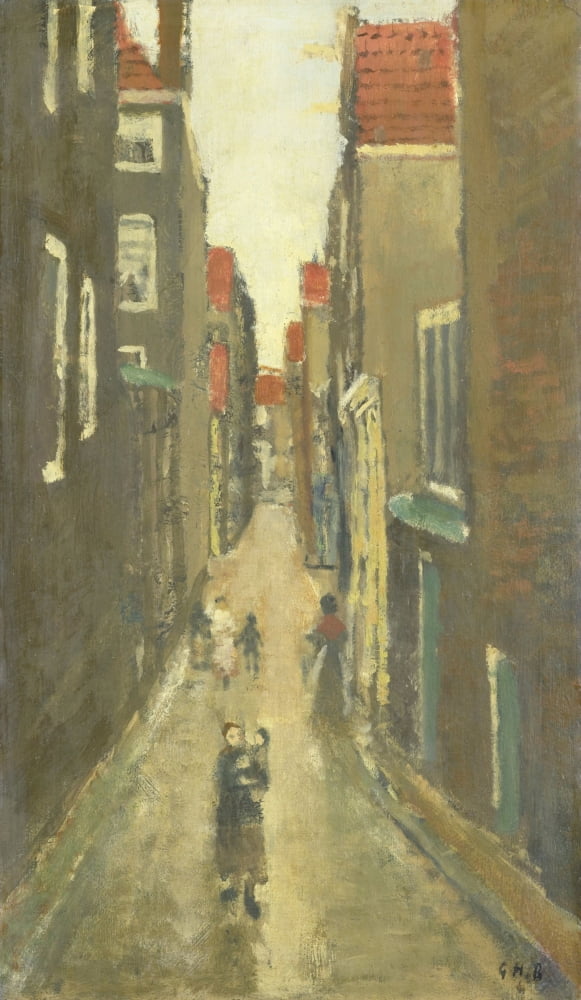 The Baanbrugsteeg Looking From The Haarlemmerdijk Canvas Art - (24 x 36)