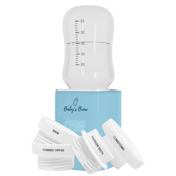 Portable Babys Brew Blue Bottle Warmer + Adapters Set USB-C Rechargeable, Cordless Feeding On-the-Go